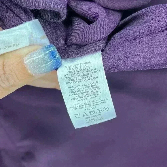 Loft Plus‎ Size Purple Petal Flutter Sleeve Tie Back Jumpsuit Size 24 NWT - Picture 14 of 14